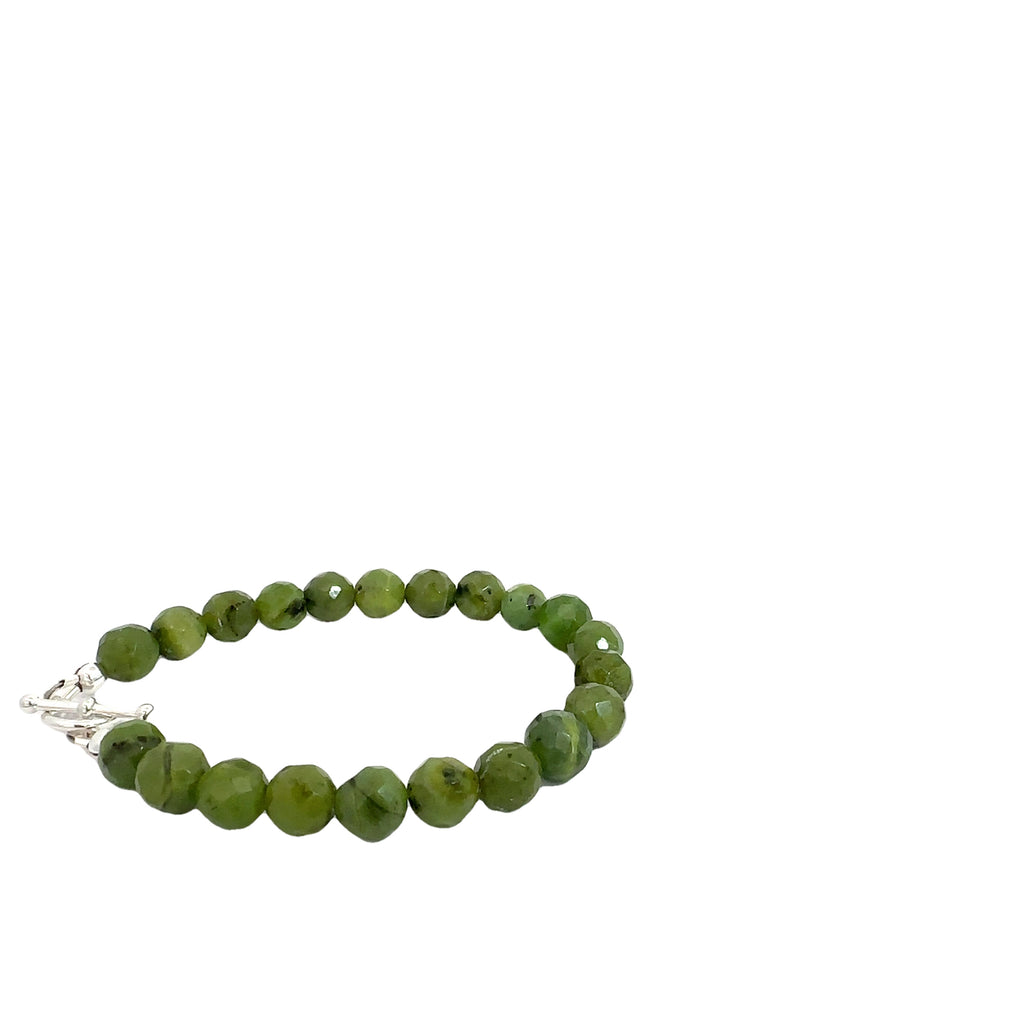 Green Jade (Canadian) Gemstone Beaded Bracelet