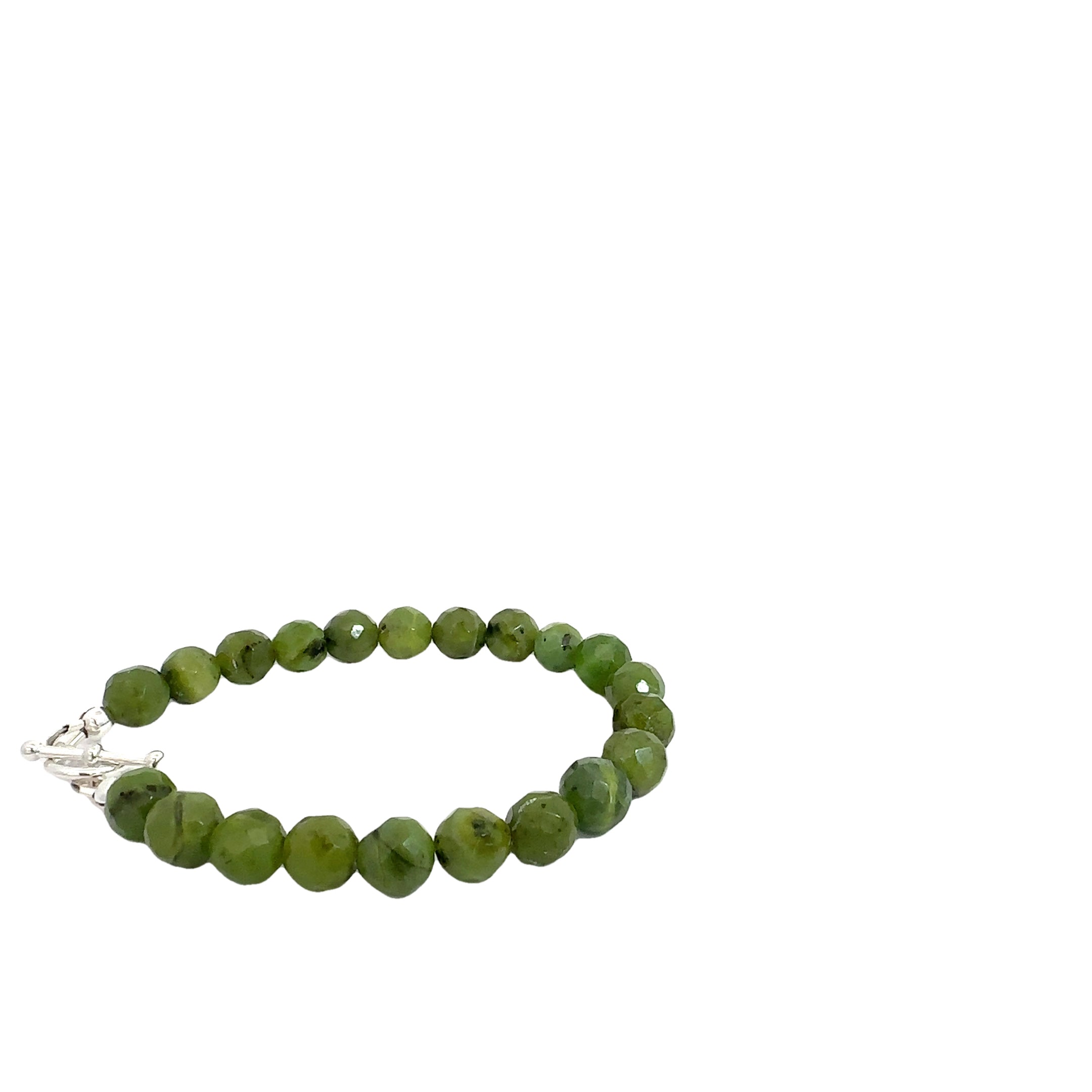 Green Jade (Canadian) Gemstone Beaded Bracelet
