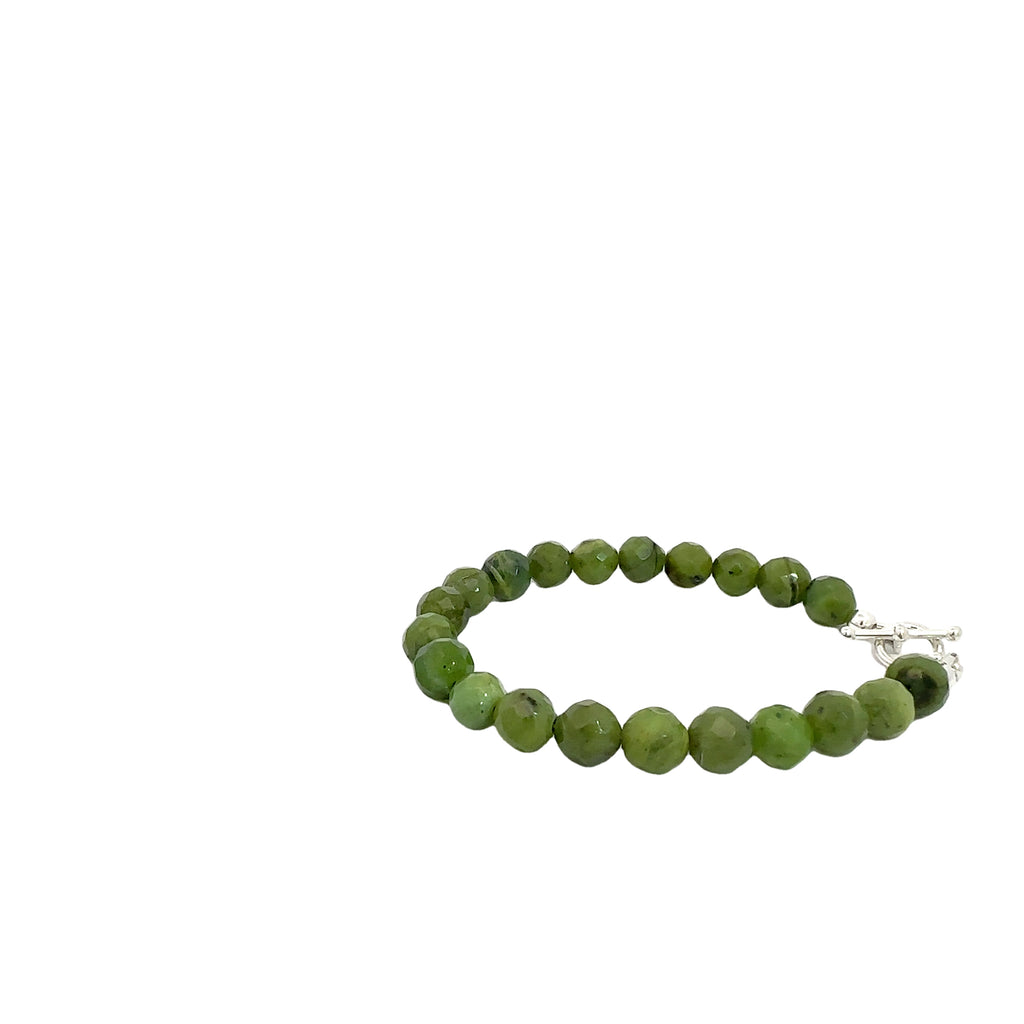 Green Jade (Canadian) Gemstone Beaded Bracelet