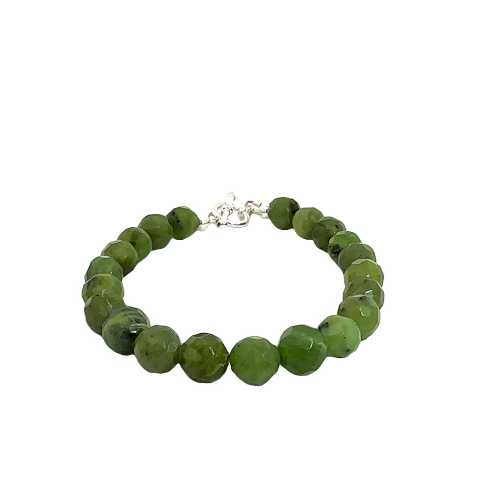 Green Jade (Canadian) Gemstone Beaded Bracelet