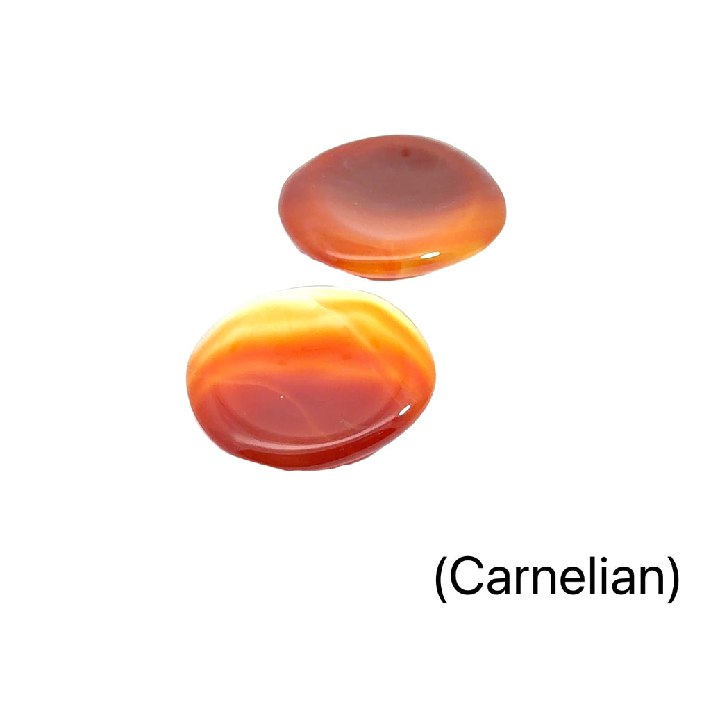Worry Stone grouping of carnelian on white front view