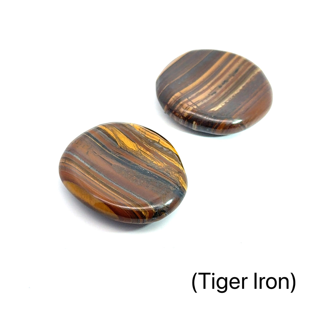Worry Stone grouping of tiger iron on white front view