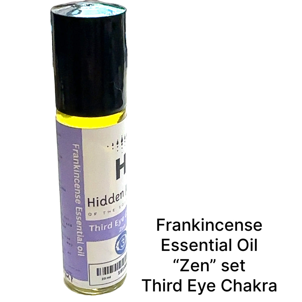 Zen Series Chakra Essential Oil Blends Frankincense on white front overview