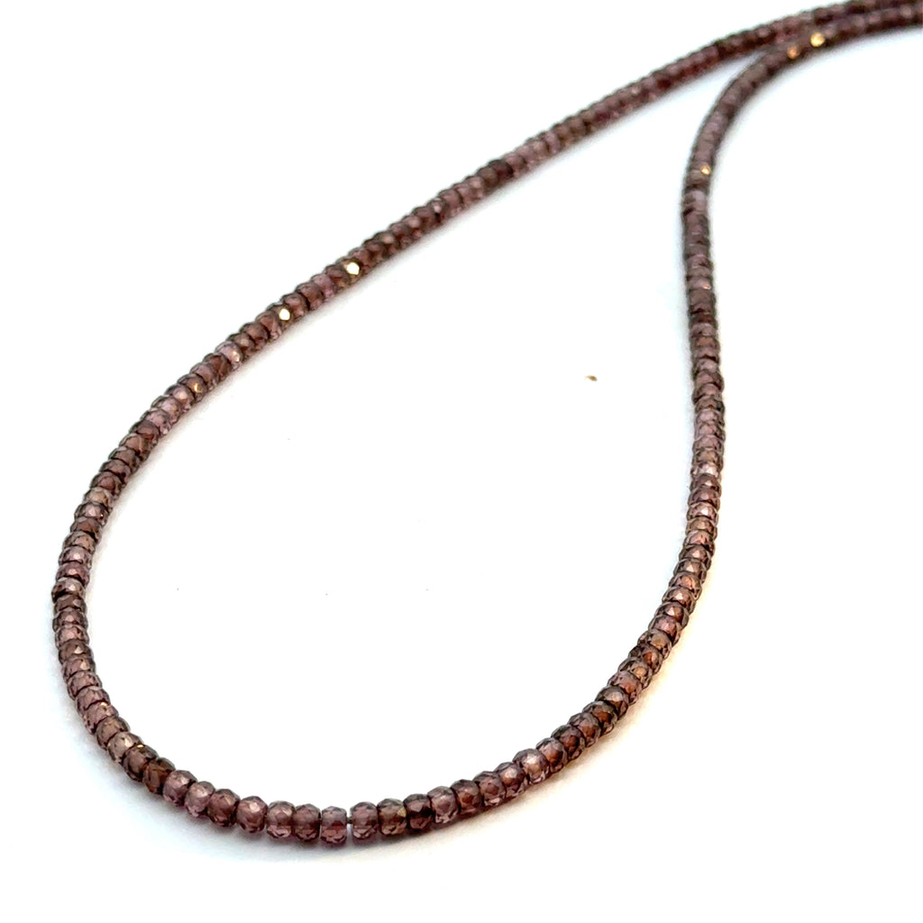 Zircon Gemstone Beaded Necklace front side overview