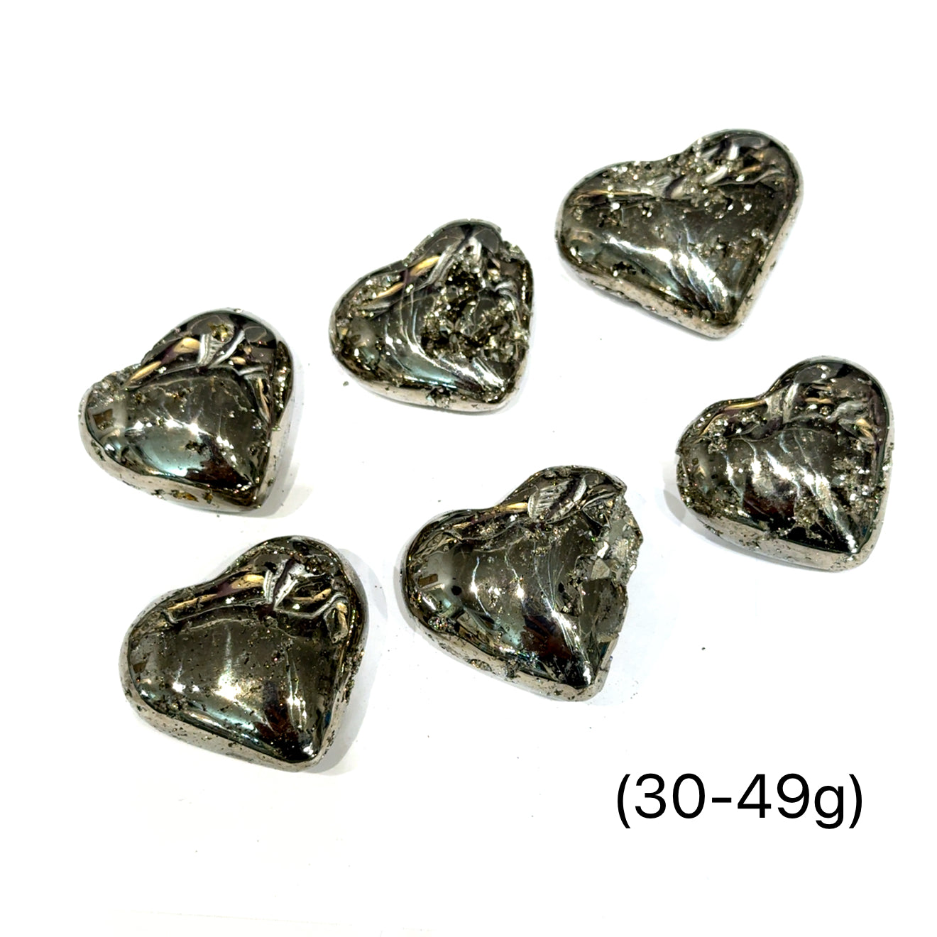 Pyrite gemstone heart