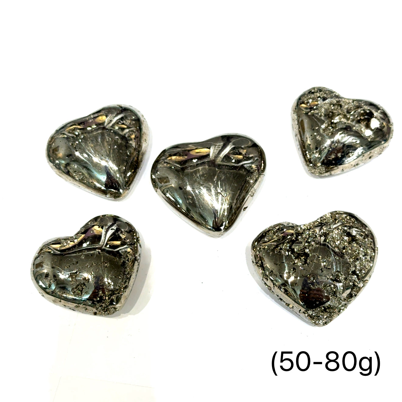 Pyrite gemstone heart