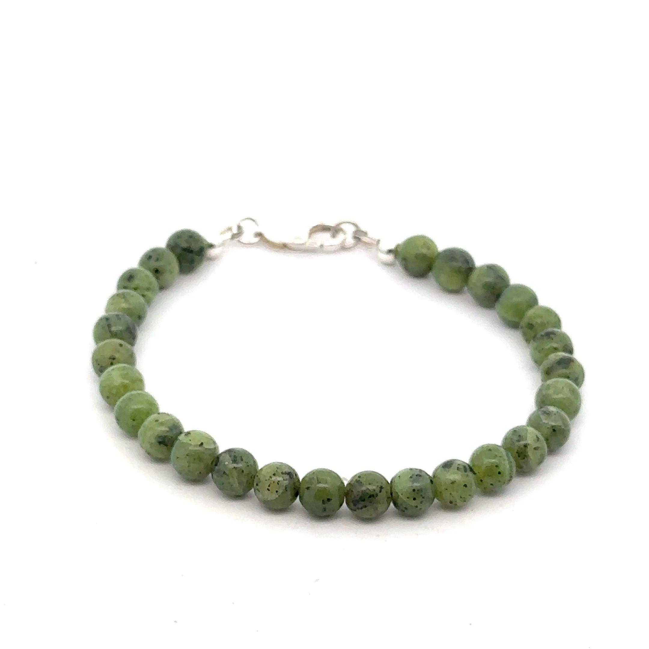 Green Jade (Canadian) Gemstone Beaded Bracelet