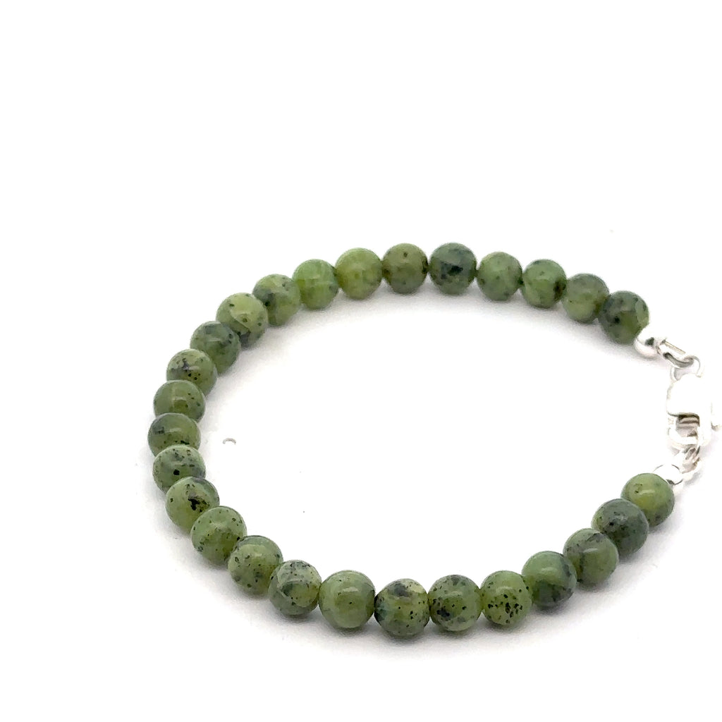 Green Jade (Canadian) Gemstone Beaded Bracelet
