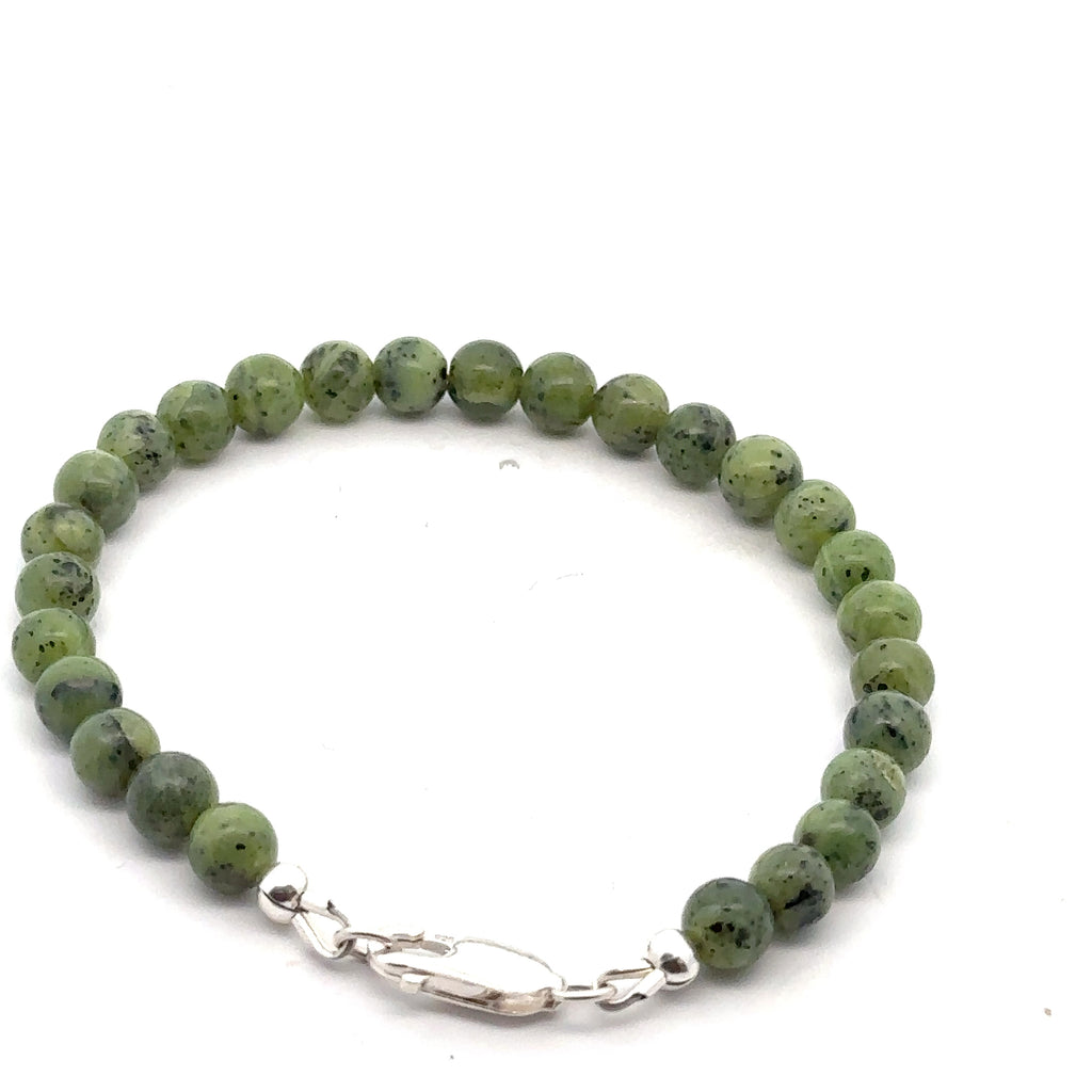 Green Jade (Canadian) Gemstone Beaded Bracelet