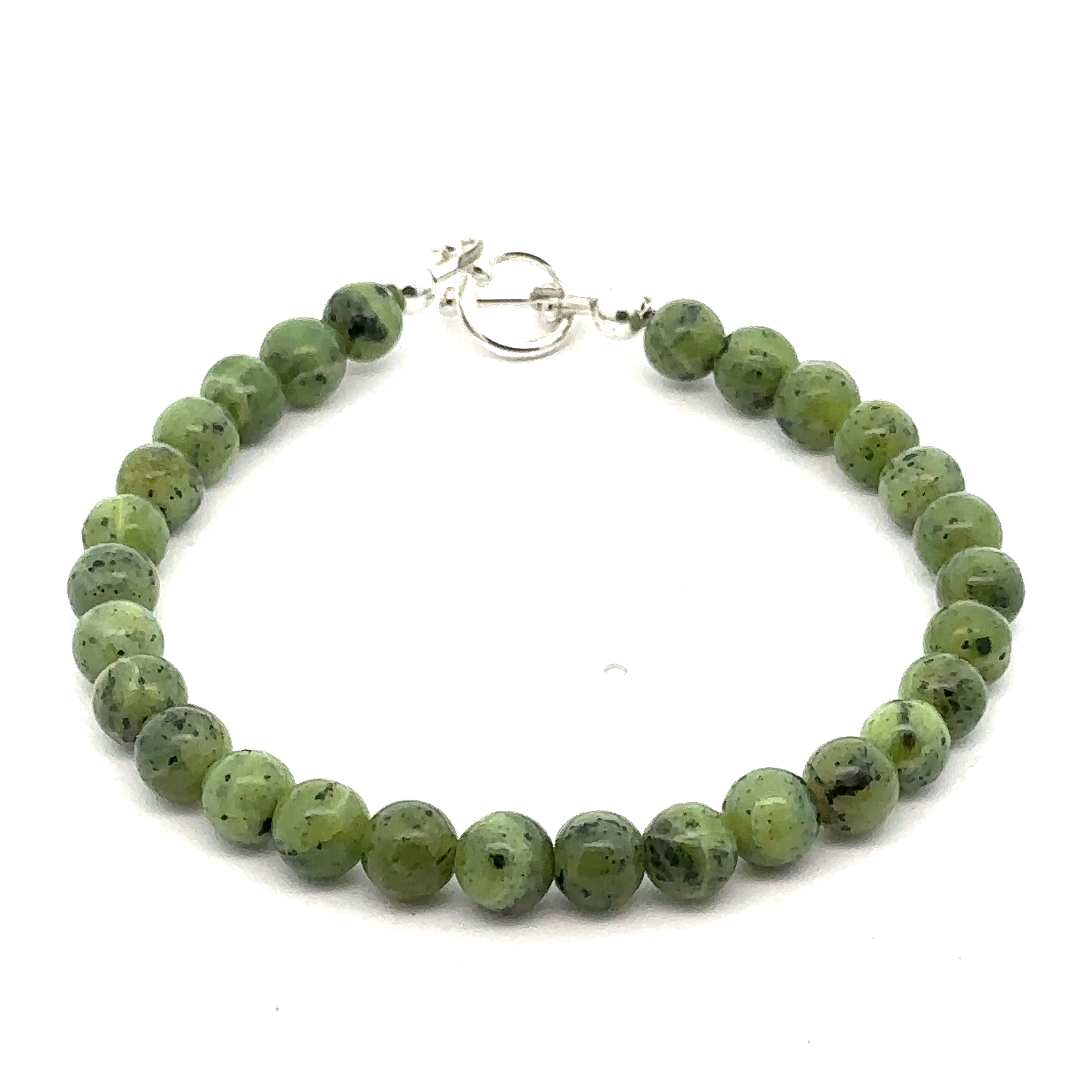 Green Jade (Canadian) Gemstone Beaded Bracelet