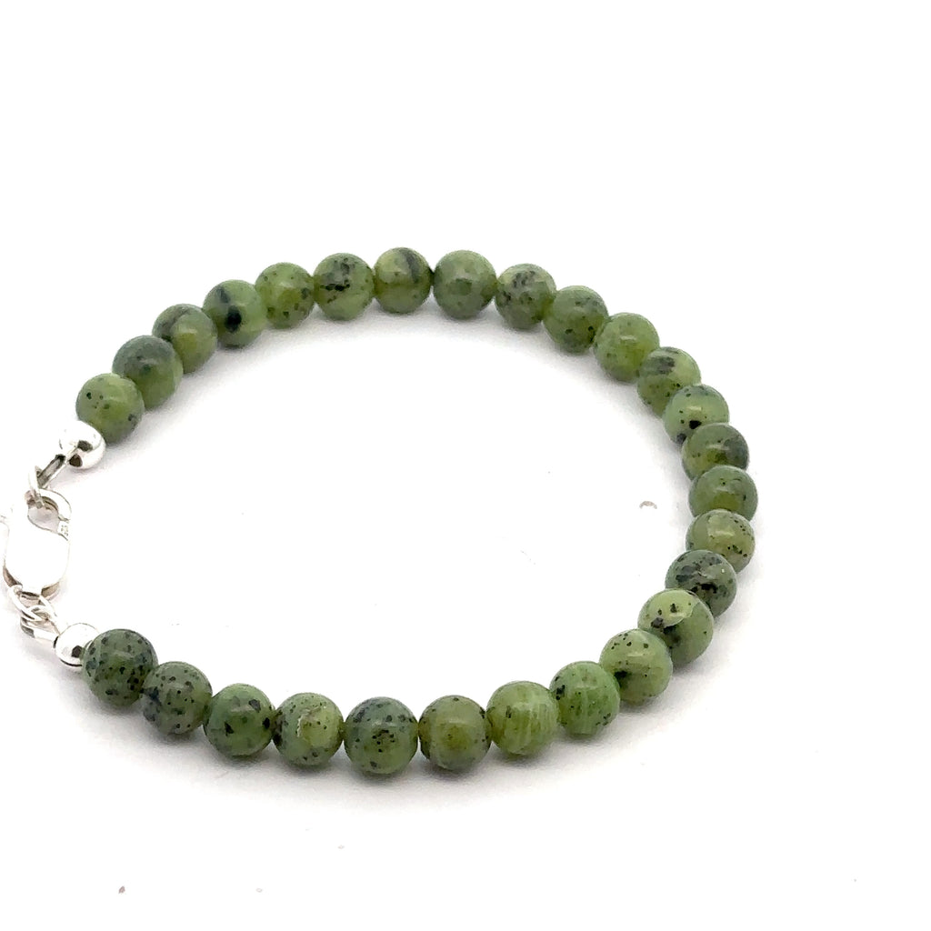 Green Jade (Canadian) Gemstone Beaded Bracelet