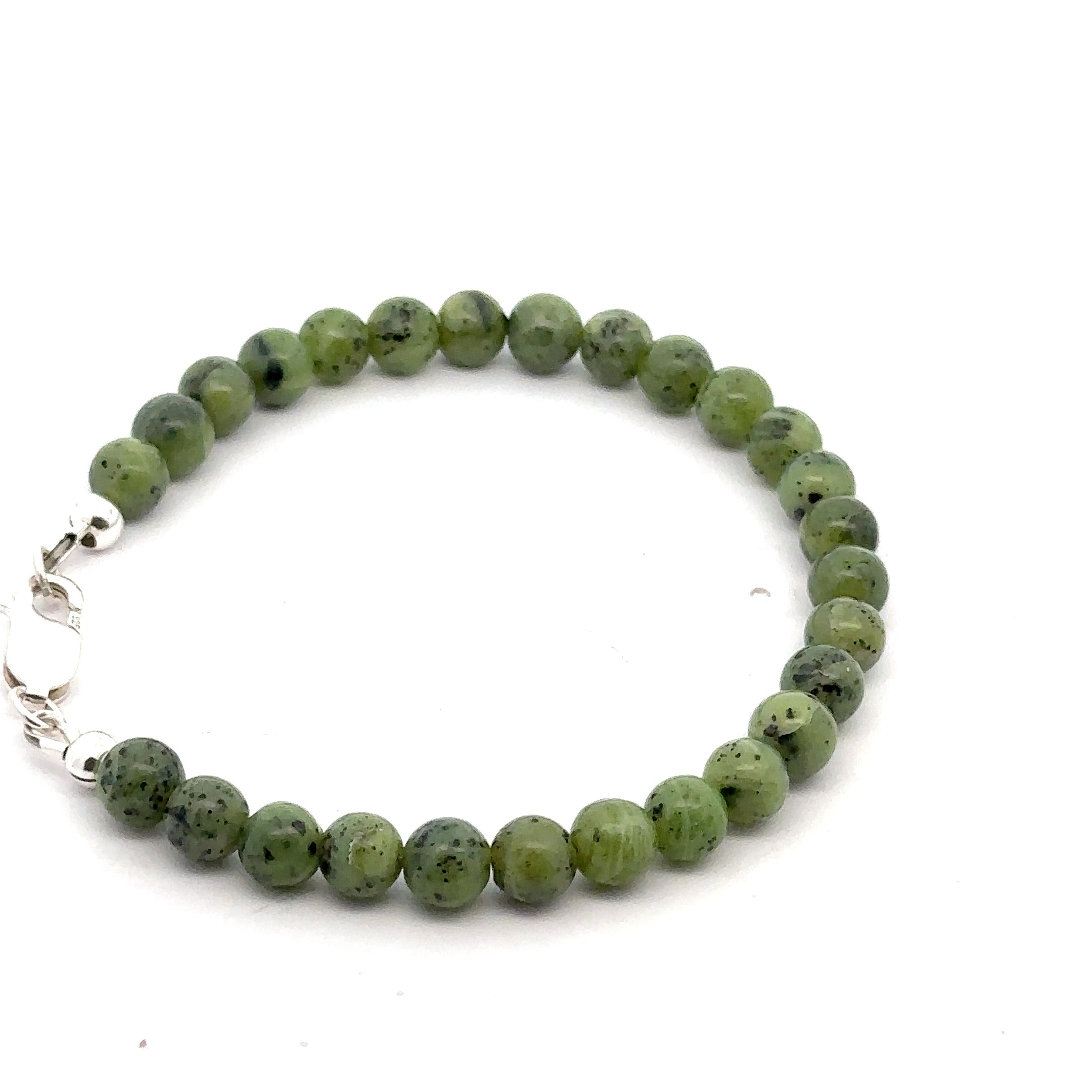 Green Jade (Canadian) Gemstone Beaded Bracelet