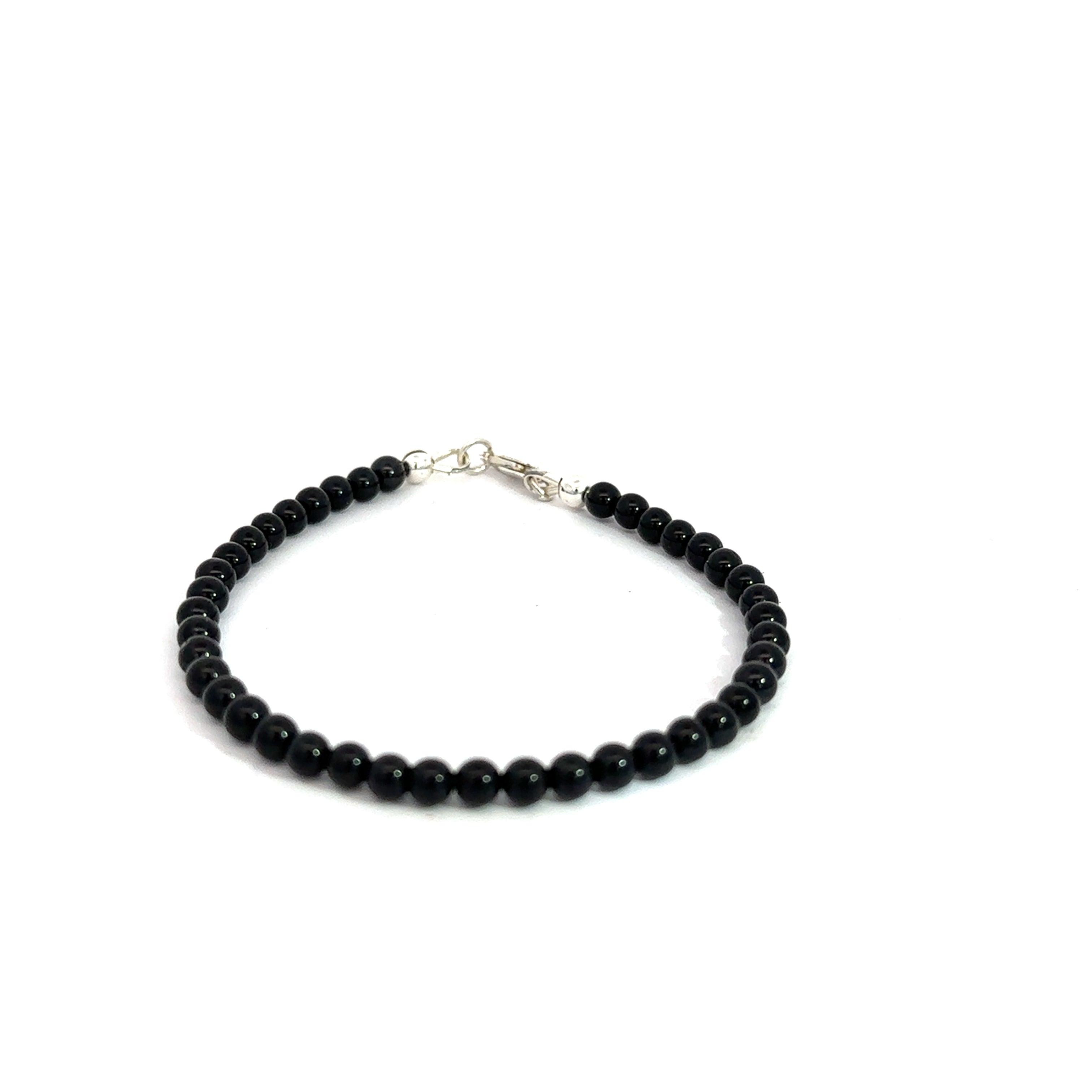 Black Tourmalinated Gemstone Beaded Bracelet | Hidden Jewel of the South End