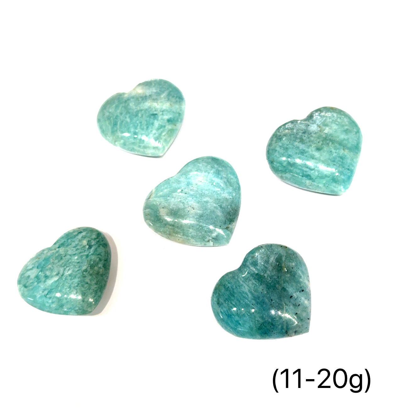 Amazonite gemstones hearts