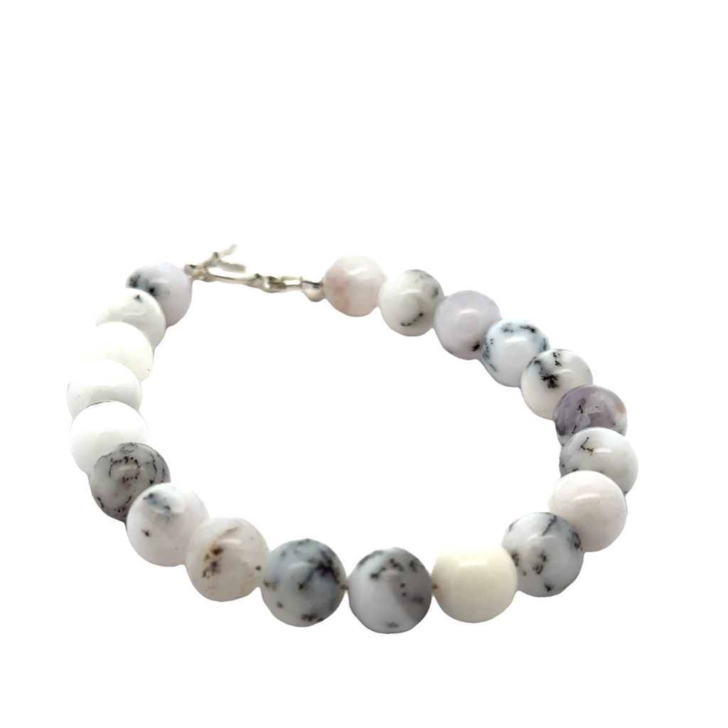 Dendritic Opal  Beaded Gemstone Bracelet, Jewelry
