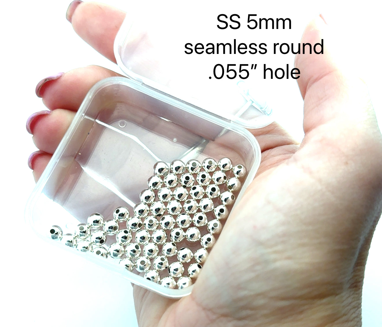 Sterling Silver 4mm beads, jewelry supplies