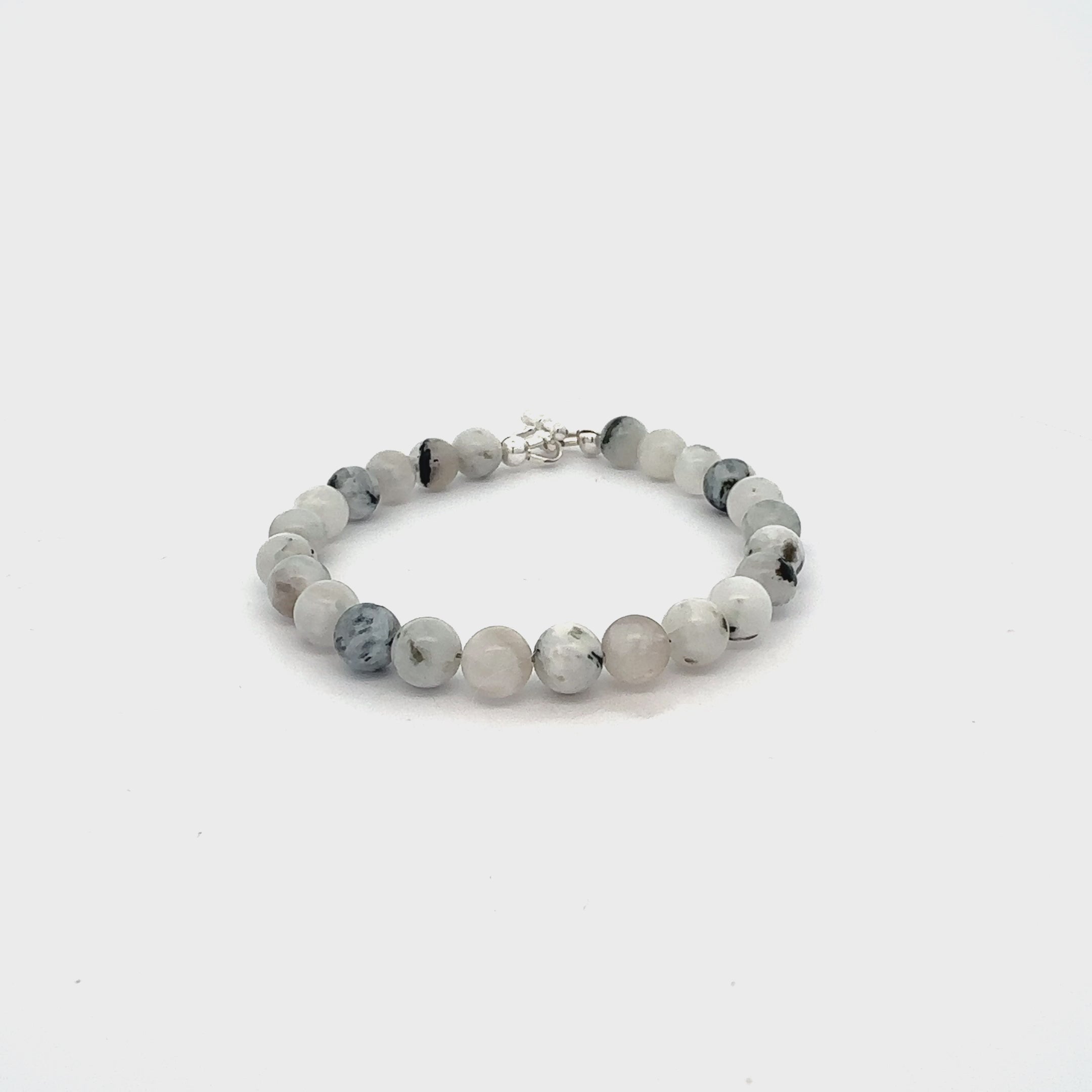 Rainbow Moonstone gemstone bracelet, beaded bracelet, jewelry