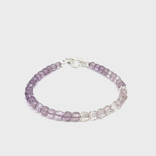 Ametrine Gemstone Bracelet on white center overview video