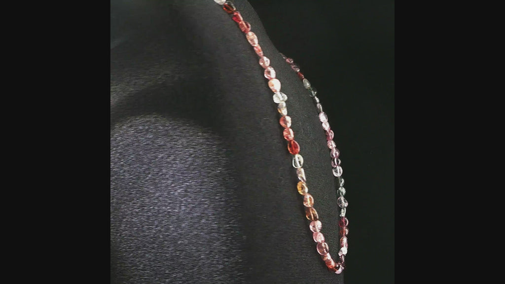 Multi-Sapphire Gemstone Beaded Necklace