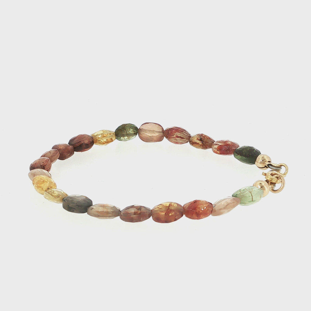 Multi-Sapphire Gemstone Beaded Bracelet