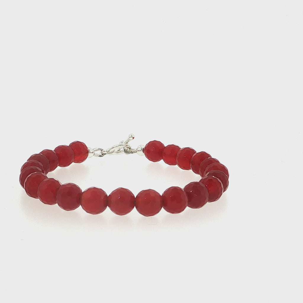 Carnelian Gemstone Beaded Bracelet
