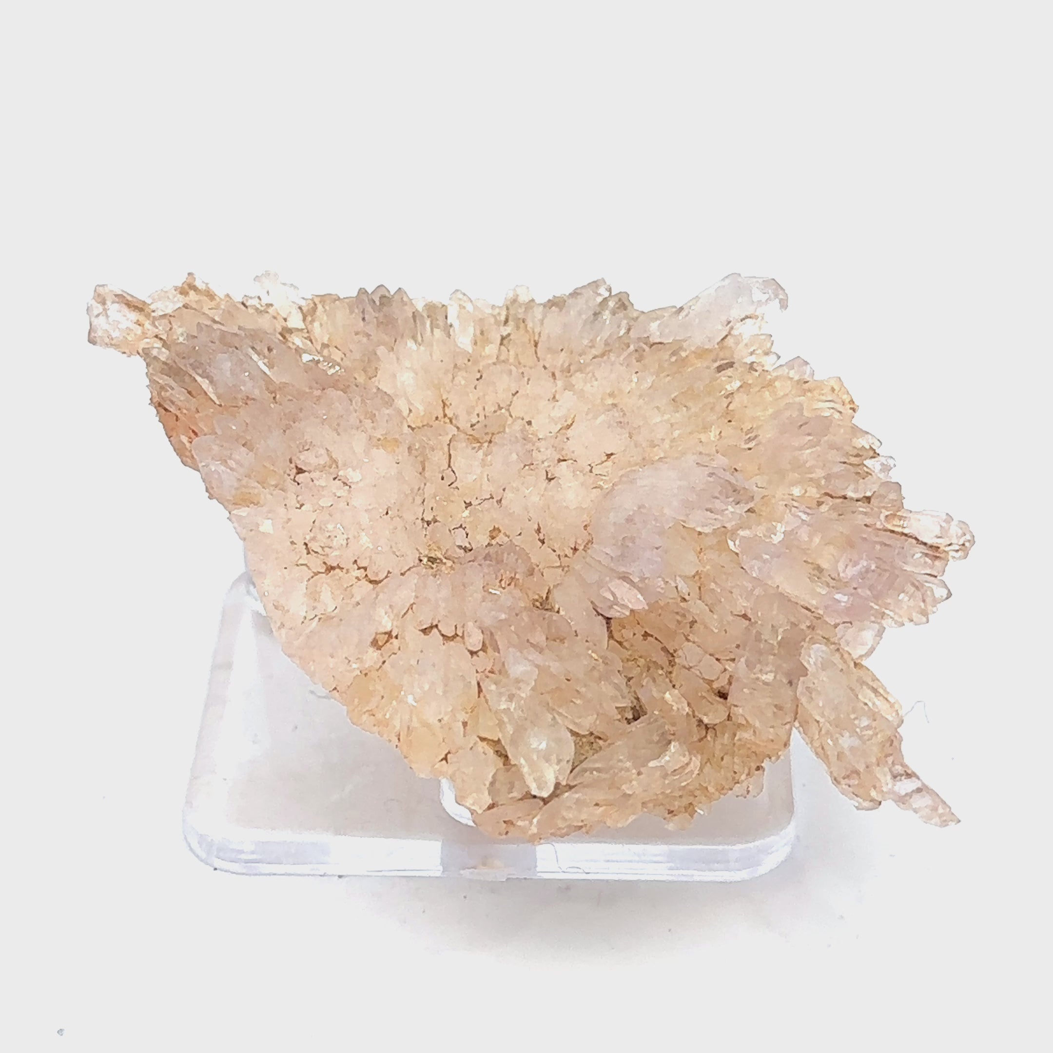 Quartz Raw Gemstone Collector’s Piece #3 on white front overview video
