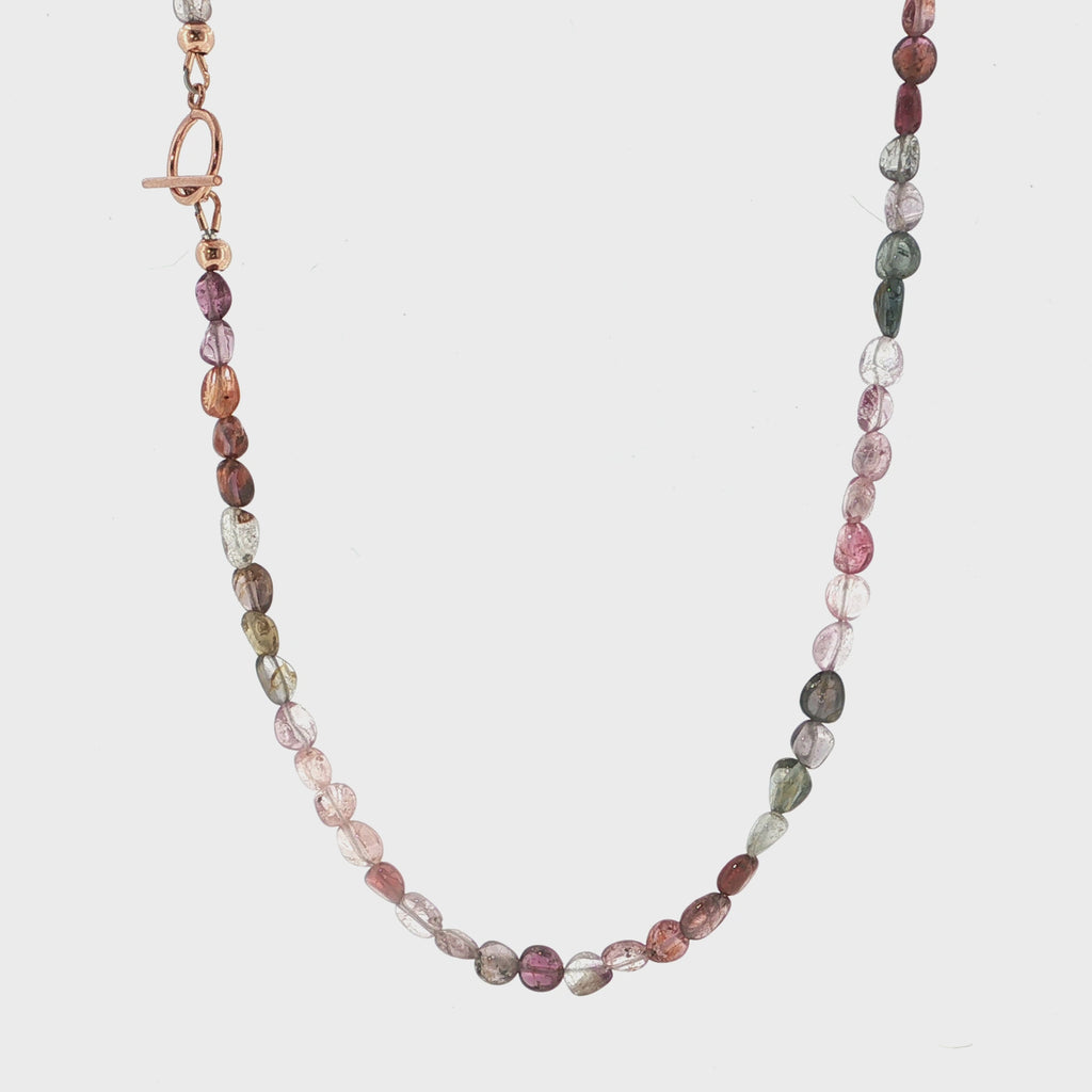 Multi-Sapphire Gemstone Beaded Necklace