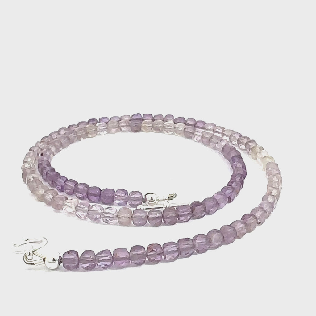 Ametrine Gemstone Necklace  on white spiral center overview video