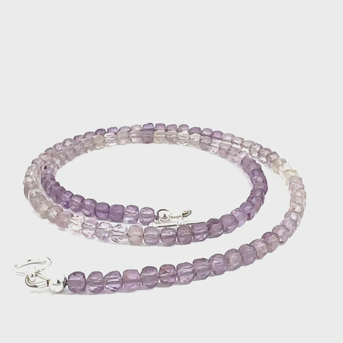 Ametrine Gemstone Necklace  on white spiral center overview video