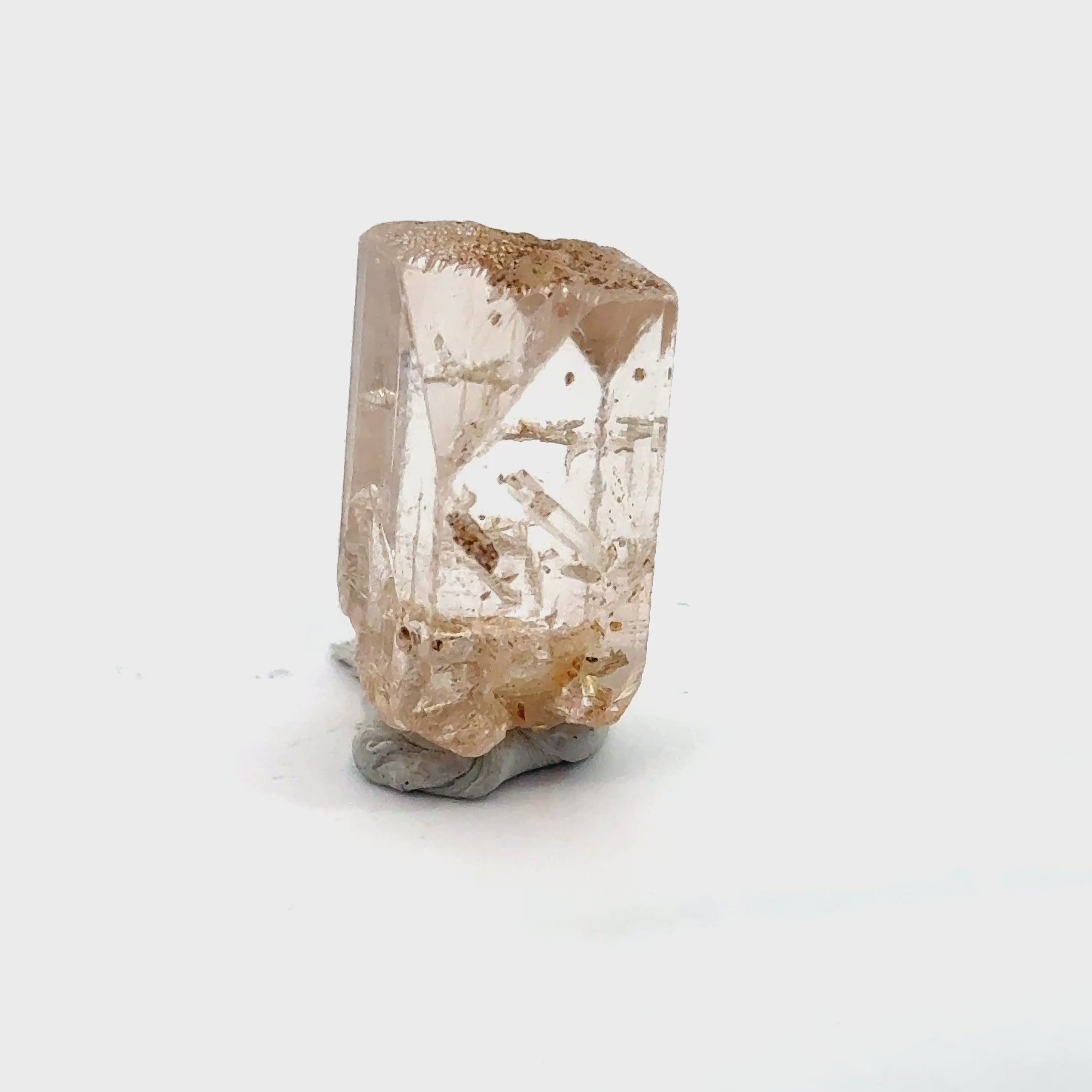 Golden Topaz Gemstone 14.2g /71ct on white front view video