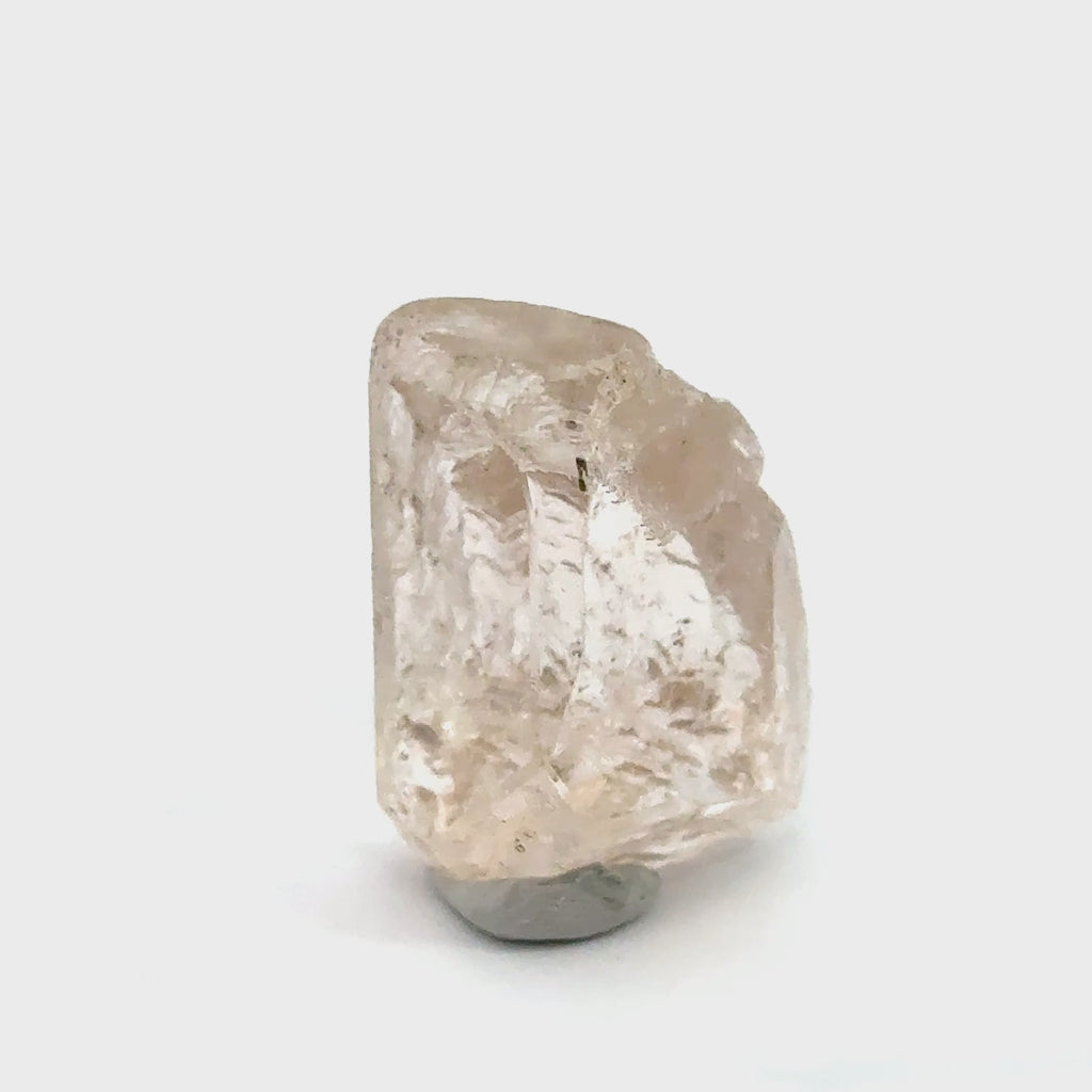 Golden Topaz Gemstone 16.6g /83.2ct on white front view 