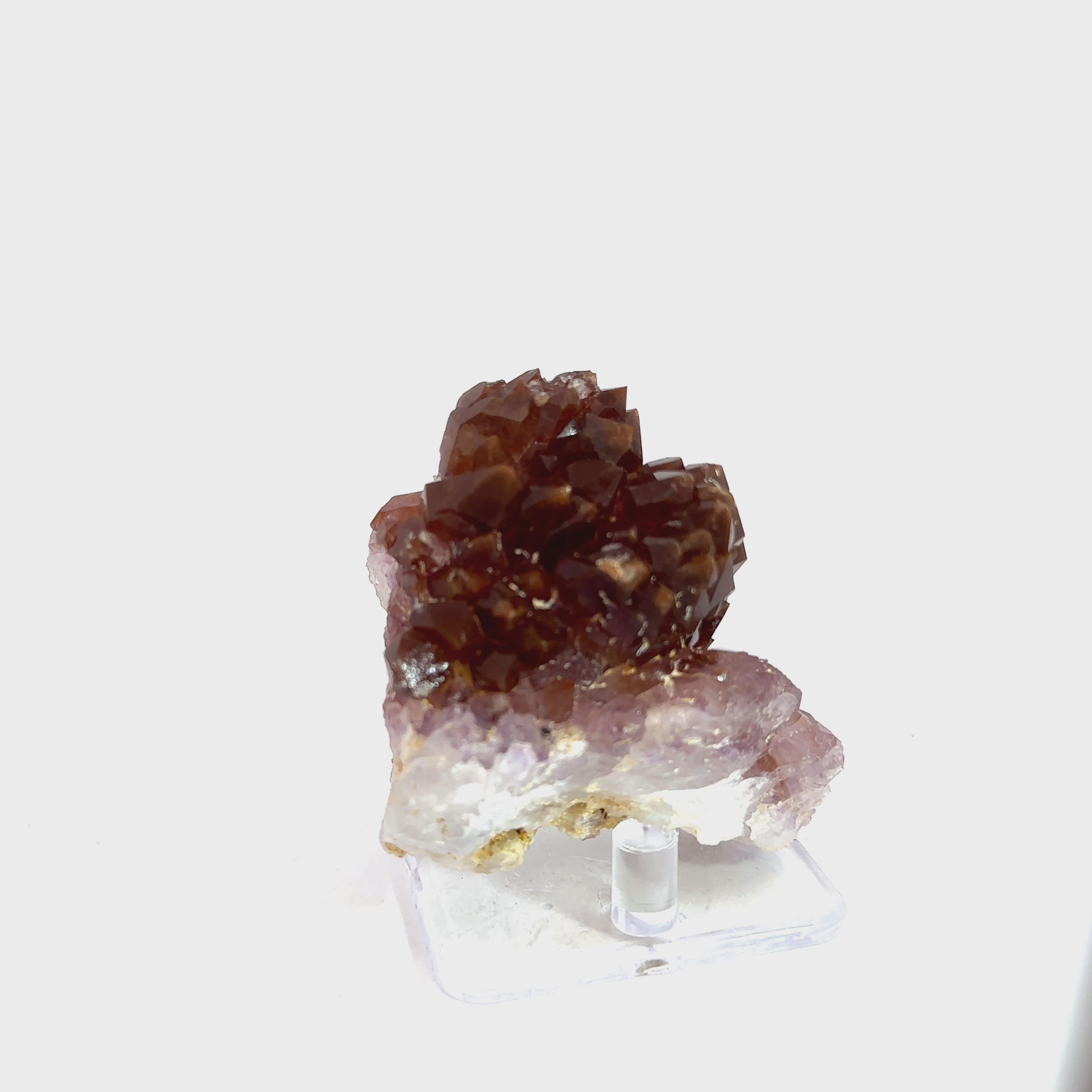 Amethyst Raw Gemstone Collector’s Piece #3 on white front overview video