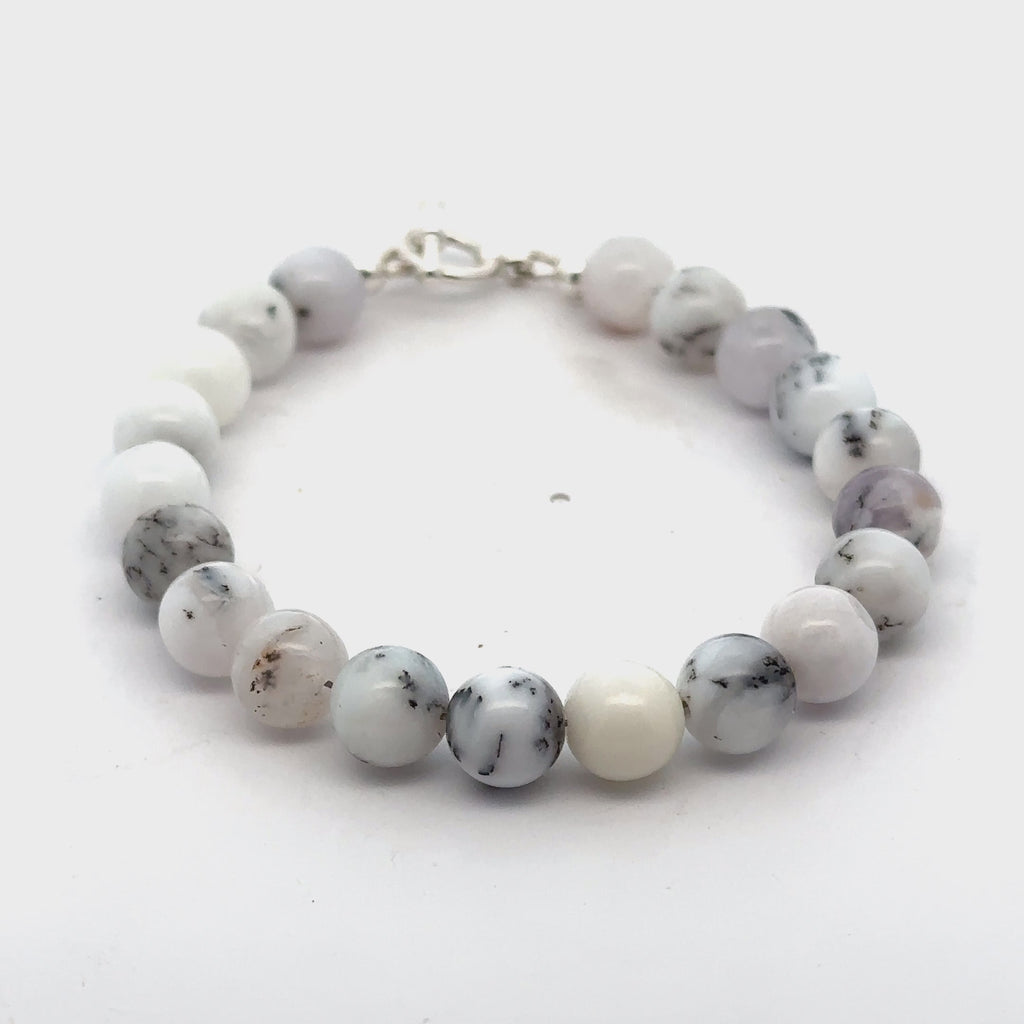 Dendritic Opal  Beaded Gemstone Bracelet, Jewelry