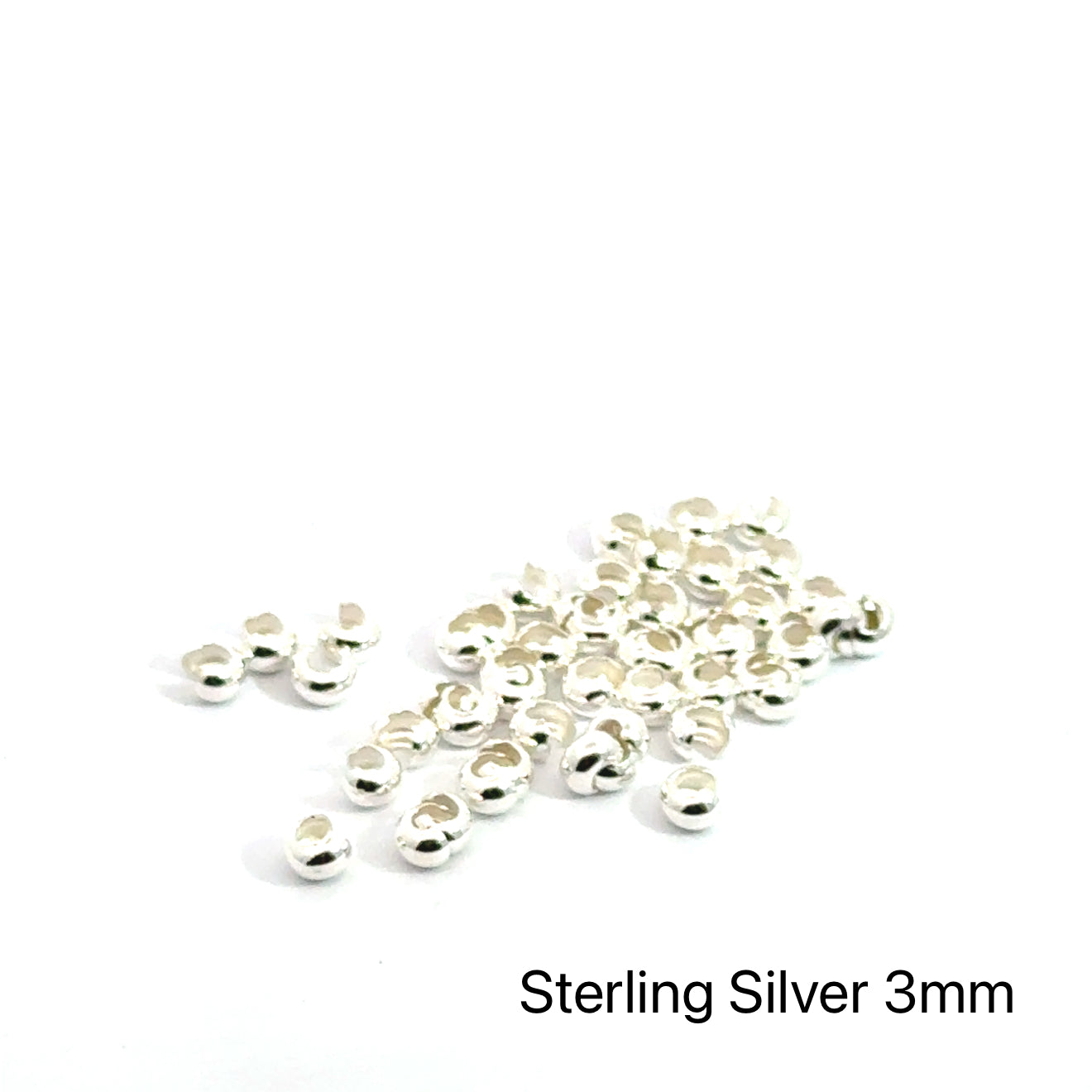 2.5mm, 3mm, 4mm SS/ GF Crimp Covers pk of 50