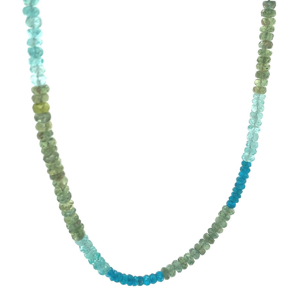 Genuine Blue Fluorite sterling silver necklace, blue and Sterling Silver Necklace