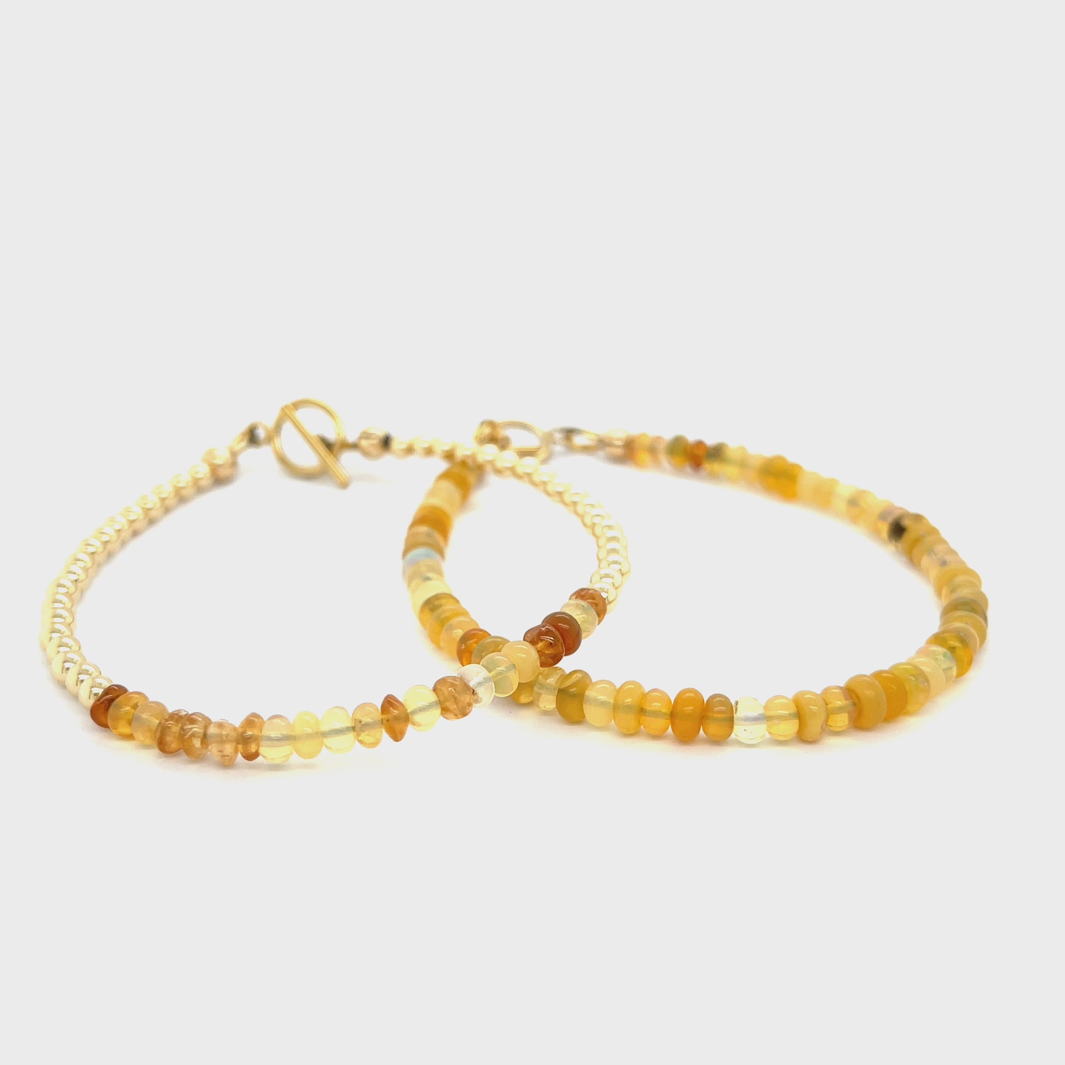 Ethiopian Opal & gold filled beaded bracelet,  jewelry