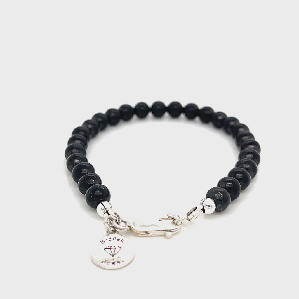 Shungite gemstone stone bracelet, size 7