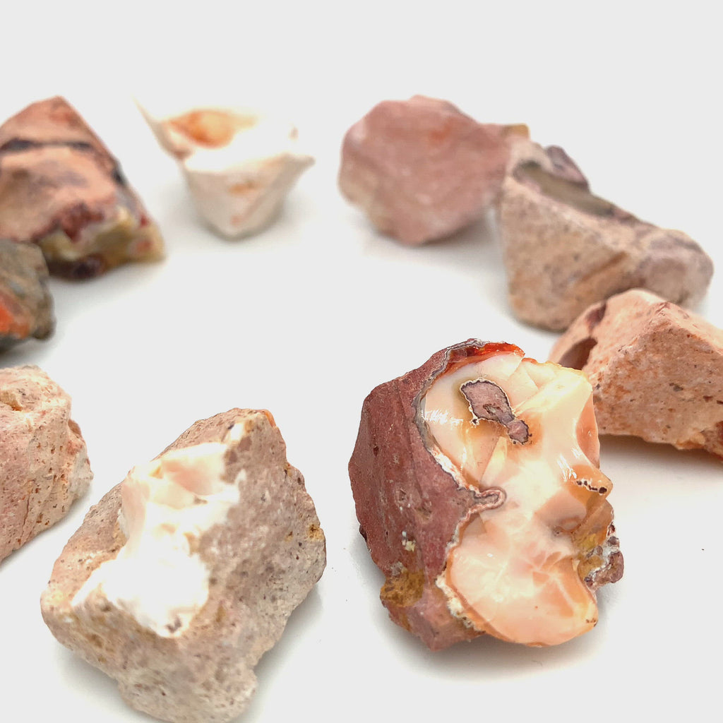 Fire Opal Raw Gemstones (Mexico), gemstone