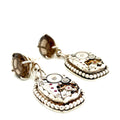 Sterling Silver Steampunk Watch Component bezel Set Post Earrings