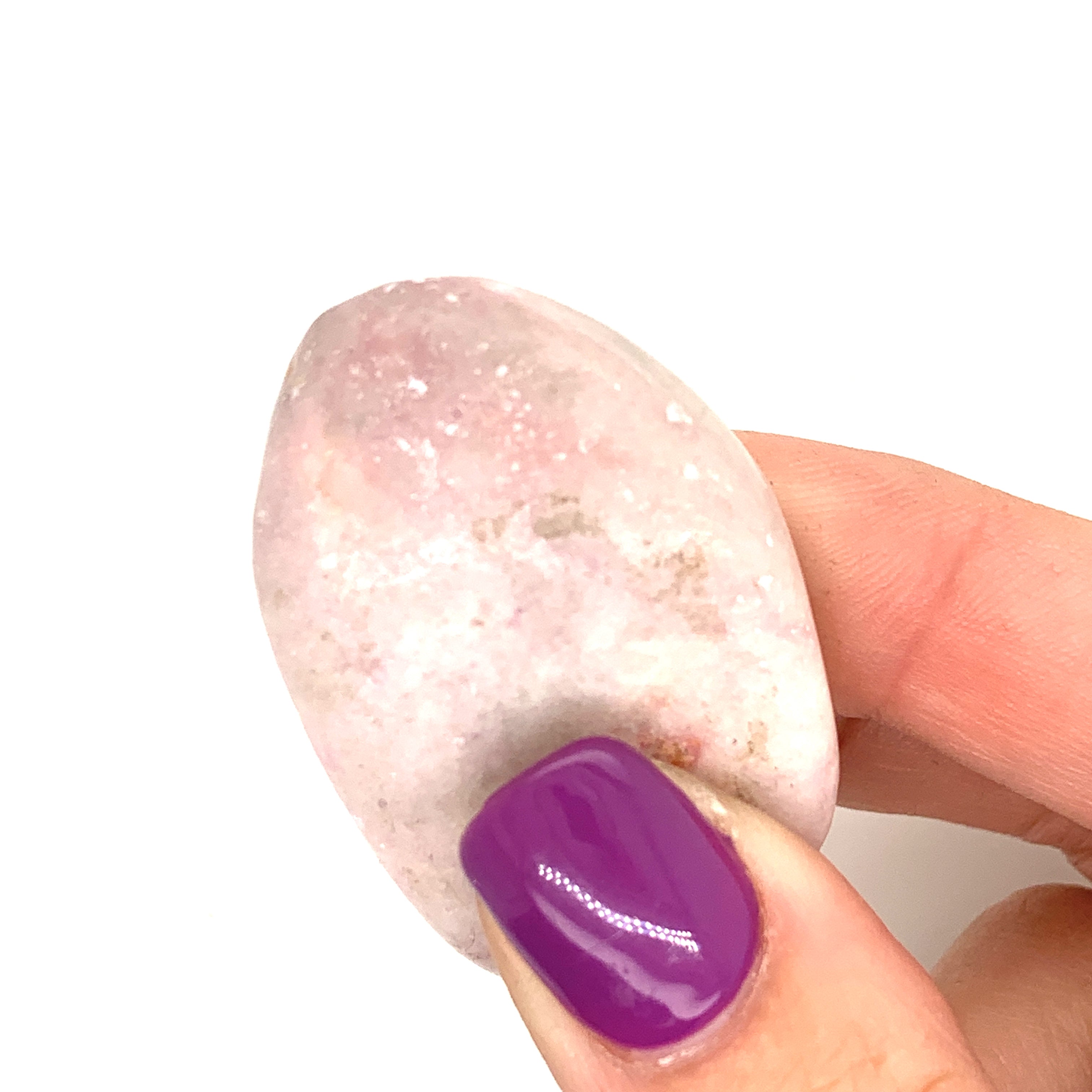 Peruvian Pink Opal Palm Stone Gemstone