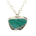 Turquiose Gemstone Necklace with hand forged Sterling silver setting