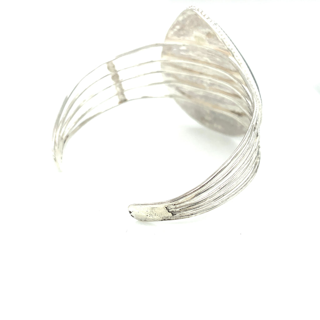 Labradorite gemstone Bangle , Sterling Silver bangle, size 7, Healing Stone jewelry