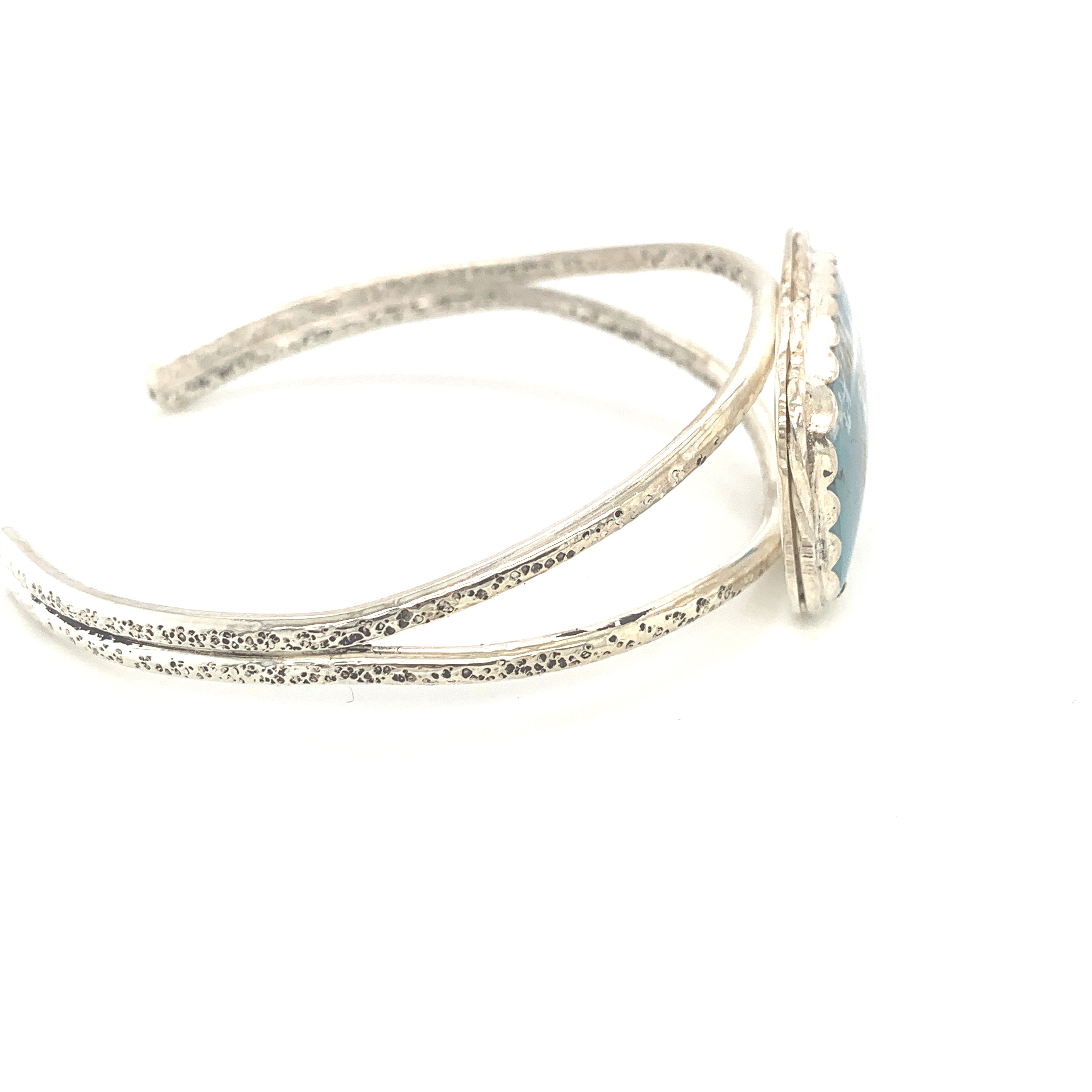 Plume Agate Sterling Silver bangle, Plume Agate Jewelry, Sz 7.25''