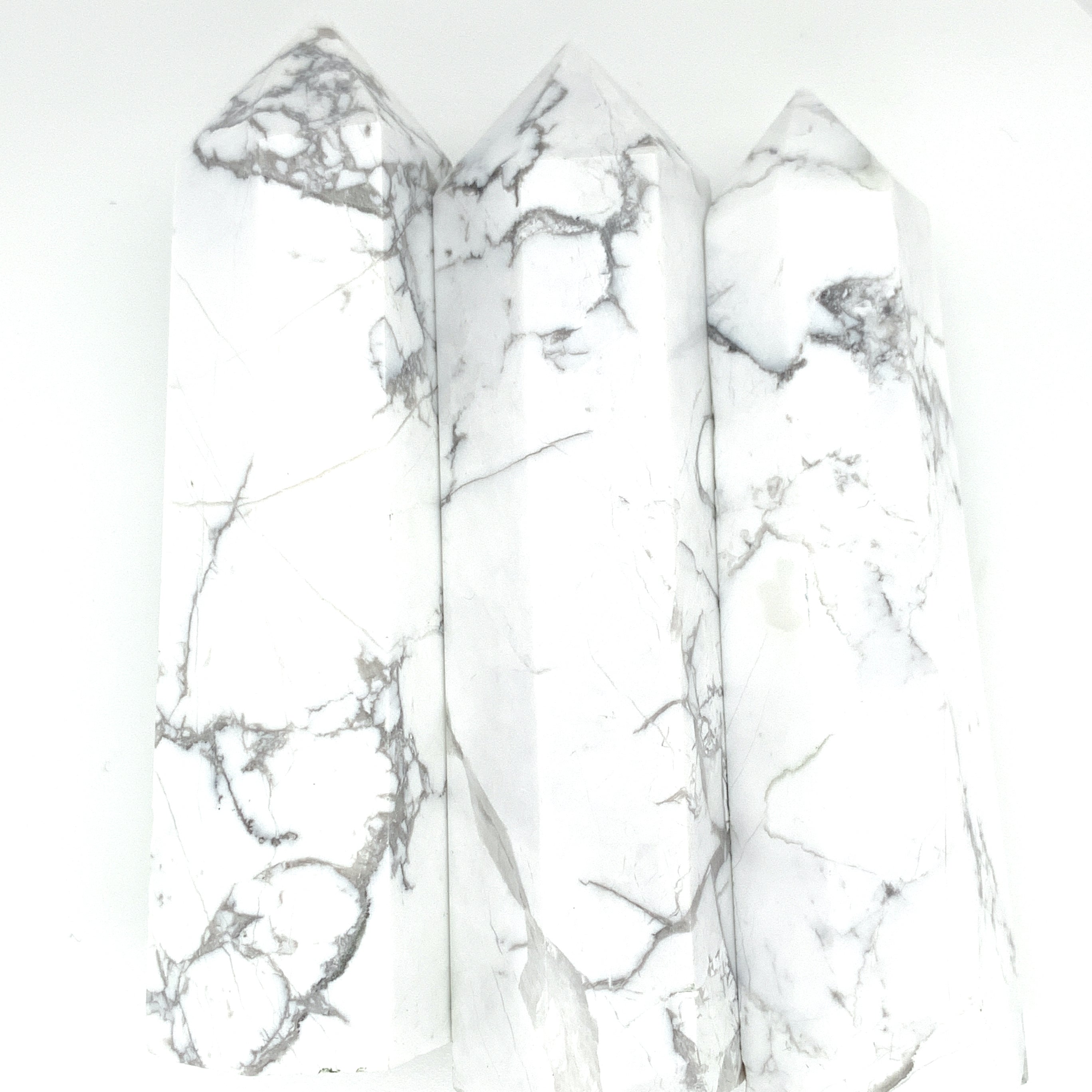 Howlite gemstone tower