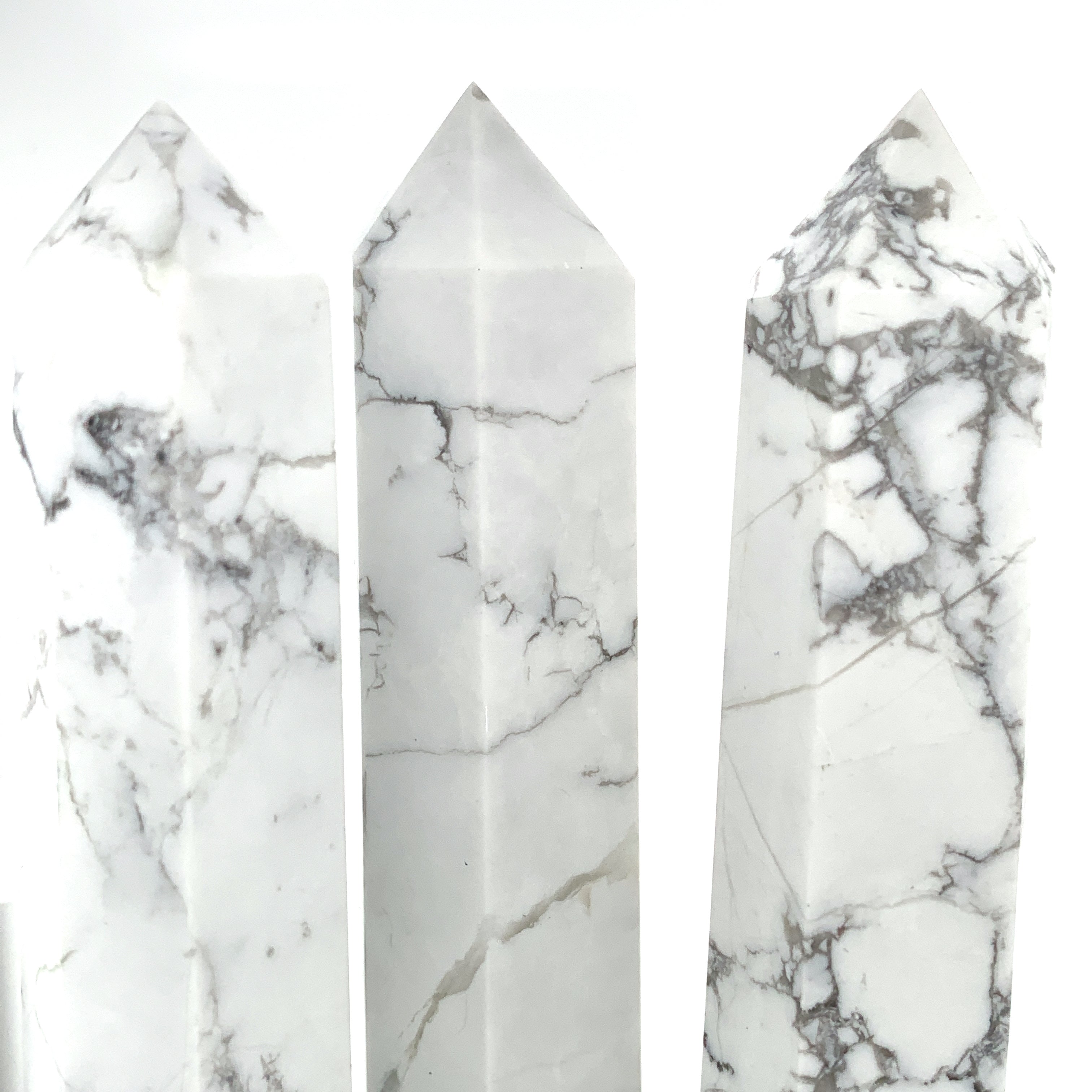 Howlite gemstone tower
