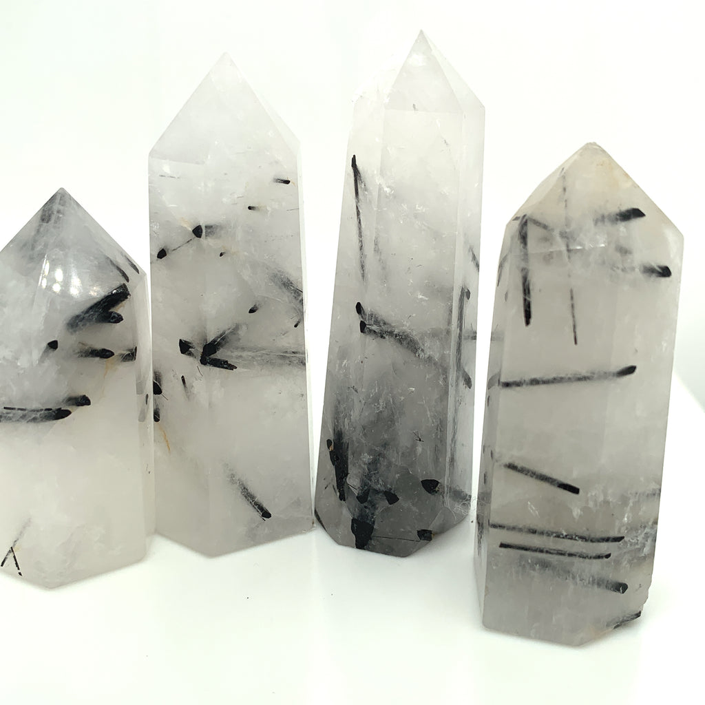 Tourmalinated Quartz gemstone Towers
