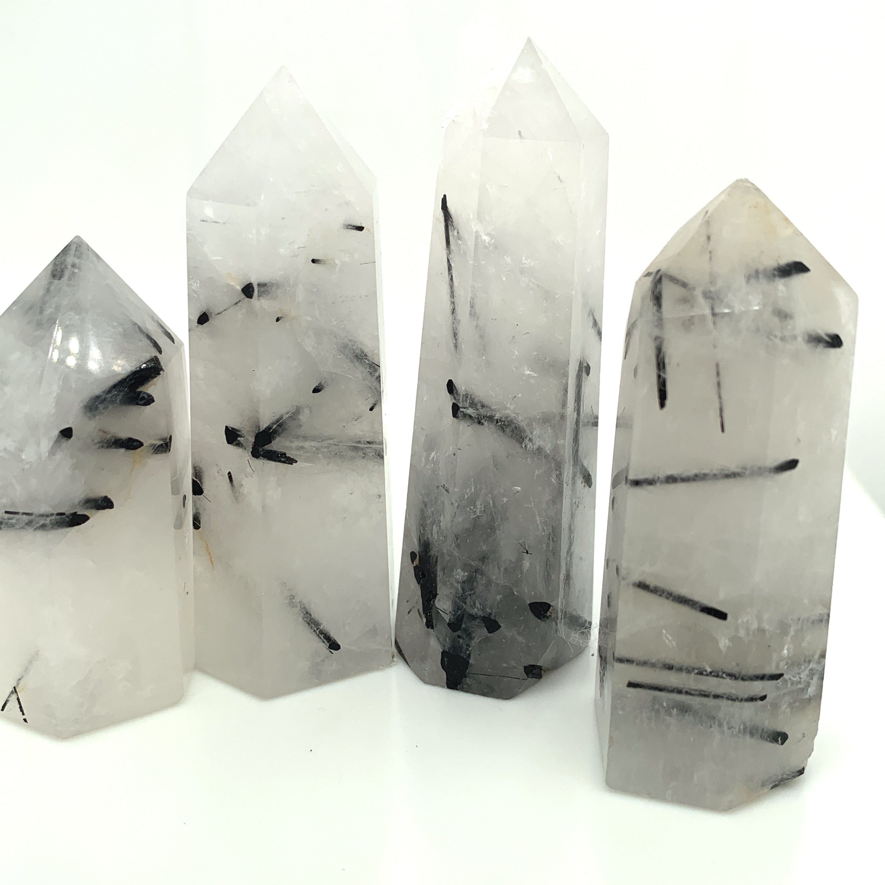 Tourmalinated Quartz gemstone Towers