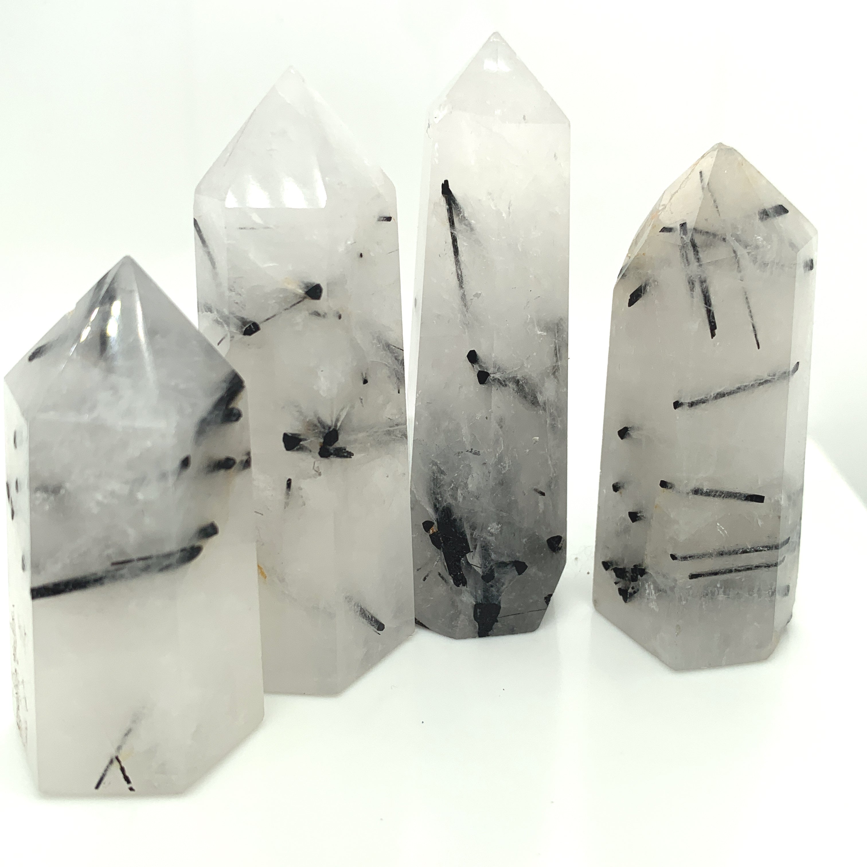 Tourmalinated Quartz gemstone Towers