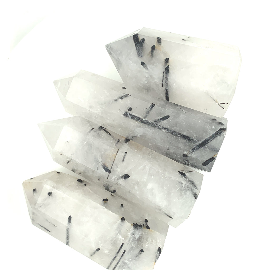 Tourmalinated Quartz gemstone Towers