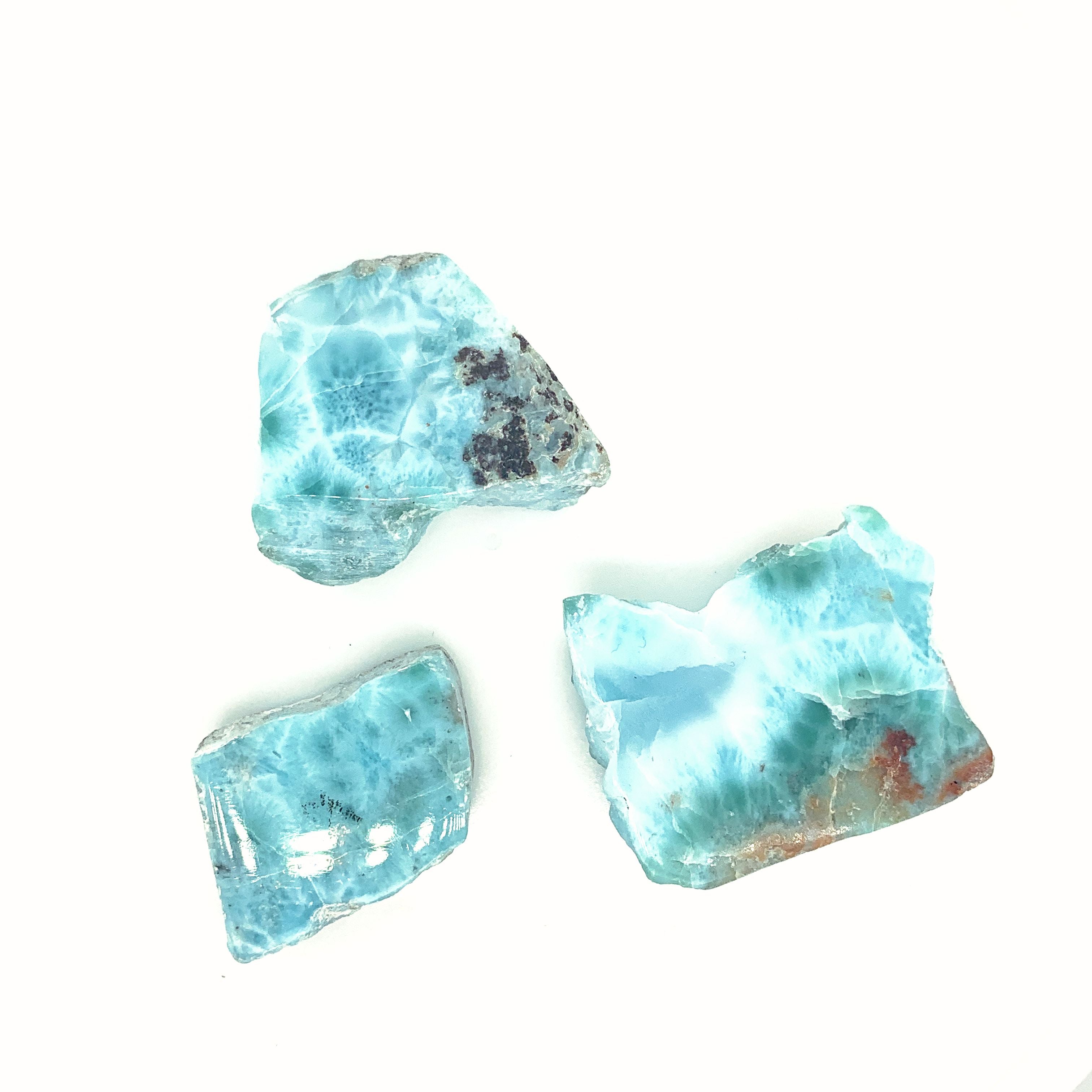 Larimar Raw  gemstone Slab